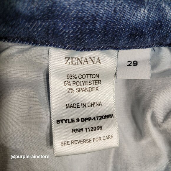 Zenana Jeans Size 29 High Rise Skinny Medium Light Wash Stretch Denim - Picture 4 of 12